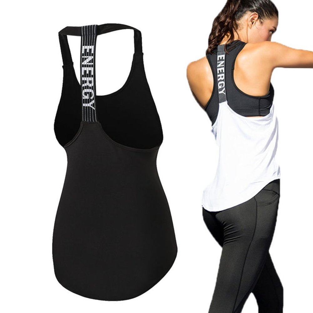 Women Yoga Sports girls Vest Sleeveless Sport Workout Shirts Tank Tops(L)